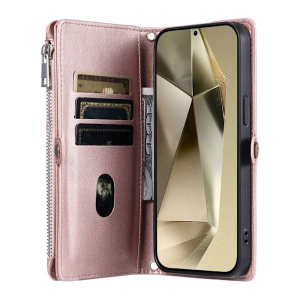Samsung Galaxy S26 Plus Plånboksfodral TPU + Konstläder - Roséguld