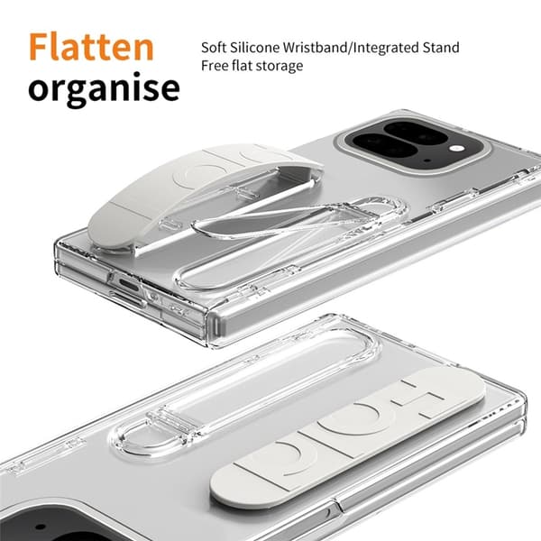 Mobilskal till Google Pixel 10 Pro Fold Wristband Kickstand - Transparent Transparent