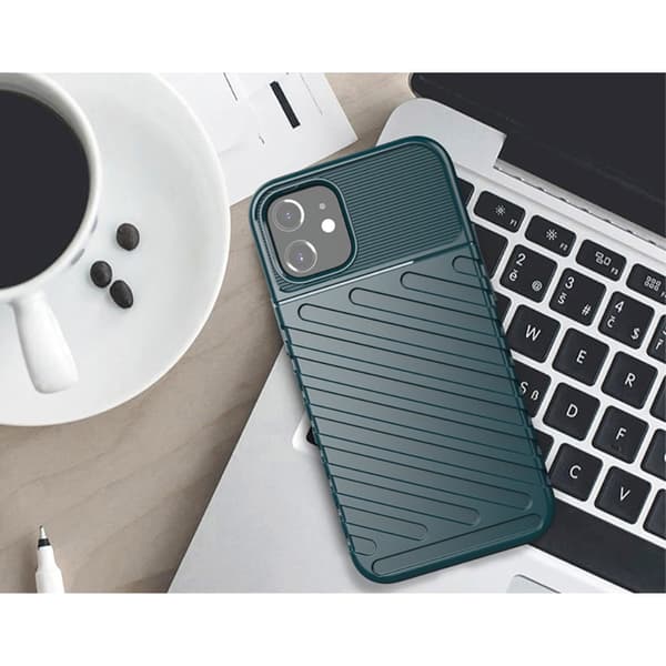 Thunder Twill Texture Skal iPhone 12 Mini - Grön Green