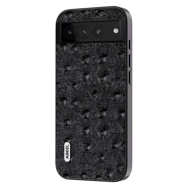 ABEEL Phone Case Google Pixel 8 Pro Plånboksfodral Äkta Läder Svart