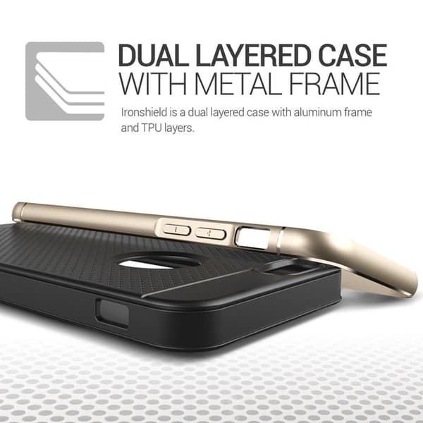 Holdbart Verus Iron Shield Aluminium Metal Rammecover til Apple iPhone 6 (S) Plus (Guld) Guld