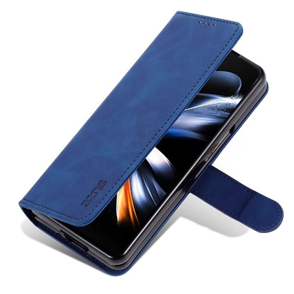 AZNS Samsung Galaxy Z Fold6 Plånboksfodral Konstläder - Blå