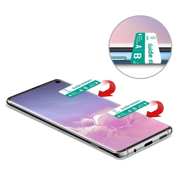 SiGN 3D Curved näytönsuoja Samsung Galaxy S10:lle Transparent