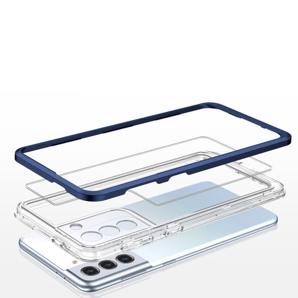 Galaxy S23 Skal Clear 3in1 - Blå Blå