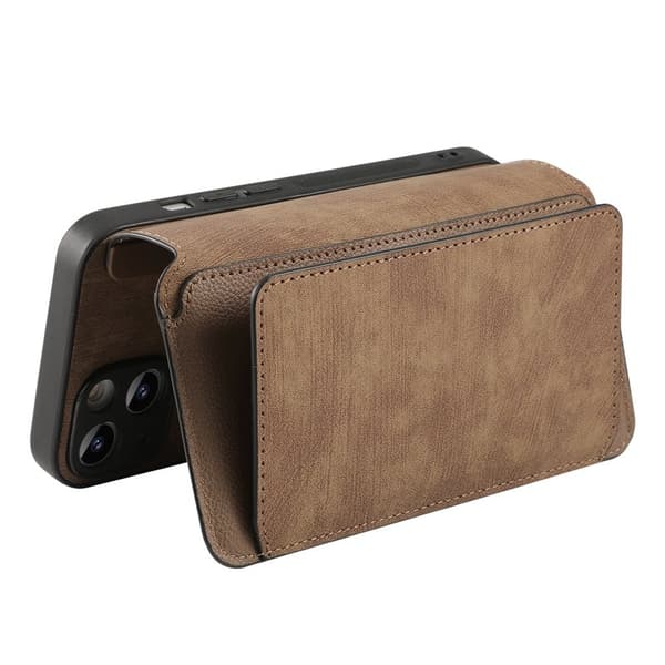 CASENEO MW-02 iPhone 17 Pro Max Plånboksfodral Konstläder - Brun Brun
