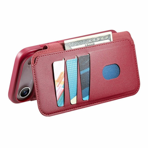 CASENEO iPhone Air Plånboksfodral RFID Blocking Konstläder - Röd