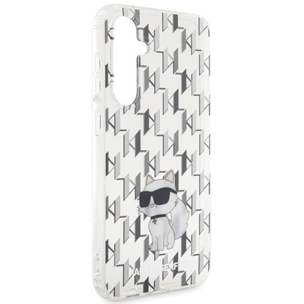 Karl Lagerfeld Galaxy S23 FE Mobilskal Monogram Choupette - Transaprent