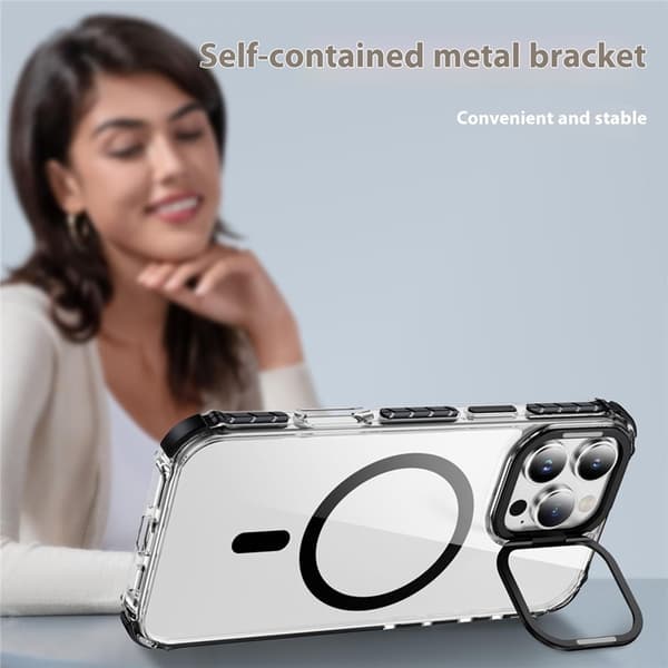 Mobilskal till iPhone 16 Pro Max MagSafe Kickstand - Svart Svart