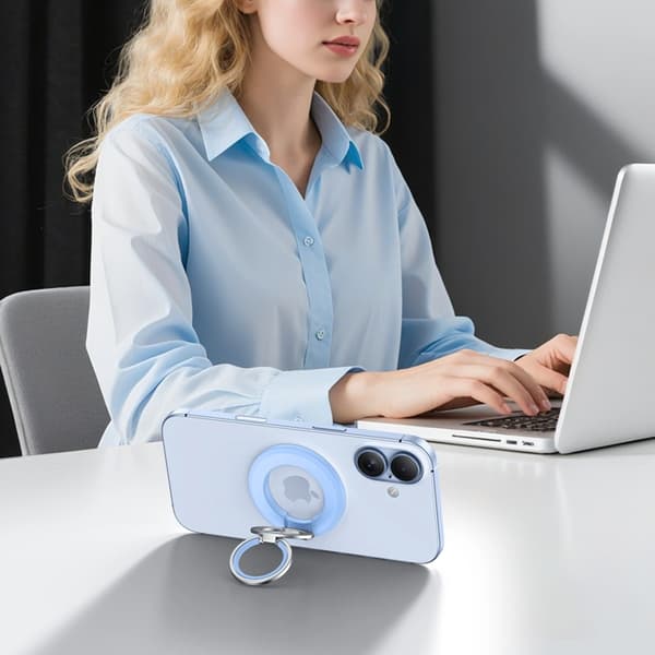 Tech-Protect Magsafe Magnetisk Telefonringeholder - Babyblå Blå