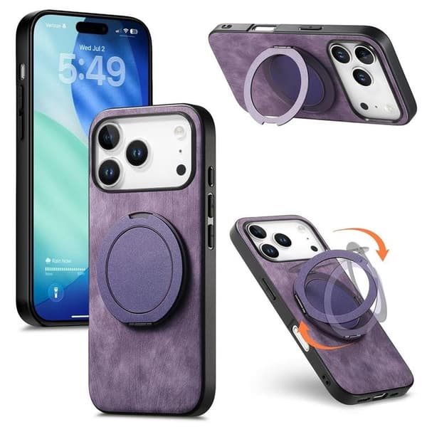 Mobilskal till iPhone 17 Pro Rotating Kickstand - Lila Lila