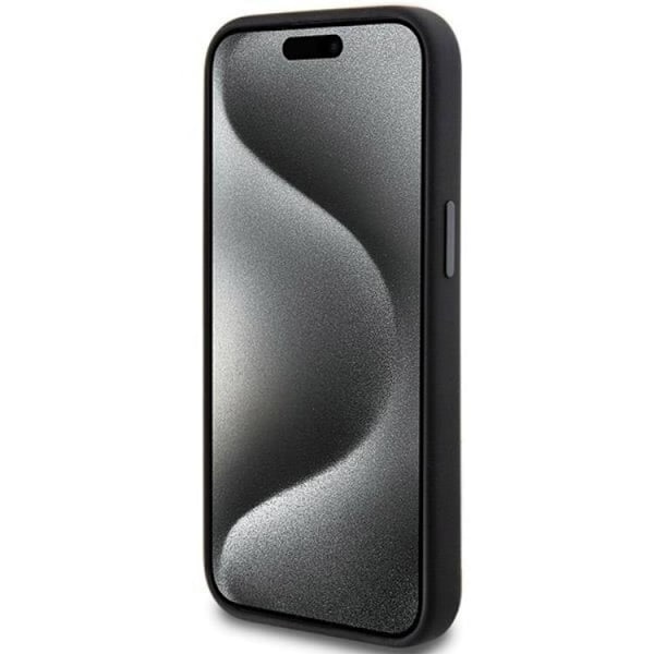 AMG iPhone 15/14 Plus Mobilskal MagSafe Silikon Large Rhombuses Svart