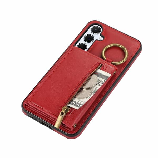 Plånboksfodral för Samsung Galaxy S26 Plus Konstläder Kickstand - Röd