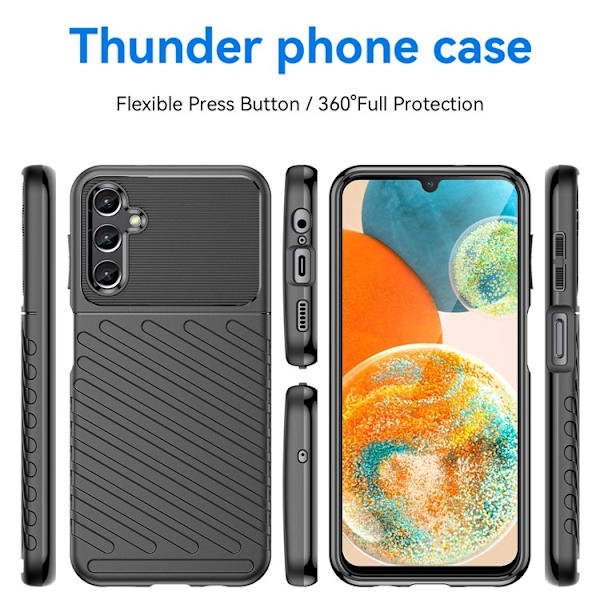 Galaxy A14 5G/4G Mobilskal Thunder Twill - Svart Svart