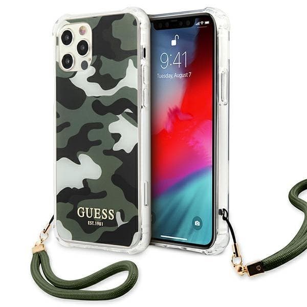 Guess iPhone 12 Pro Max Skal Camo Collection - Vihreä Green
