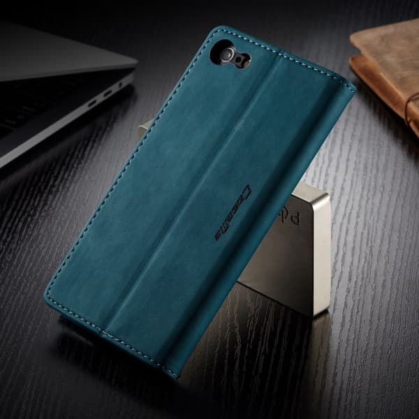CASEME 013 Auto-absorberande Plånboksfodral Konstläder iPhone 6s/6 Blå