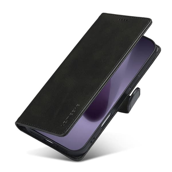 LC.IMEEKE iPhone 17 Pro Plånboksfodral Konstläder - Svart