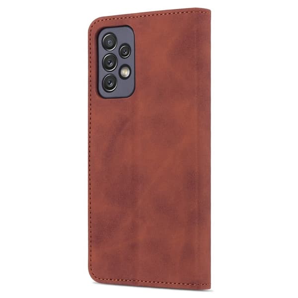 AZNS Samsung Galaxy A73 5G Plånboksfodral Konstläder - Brun