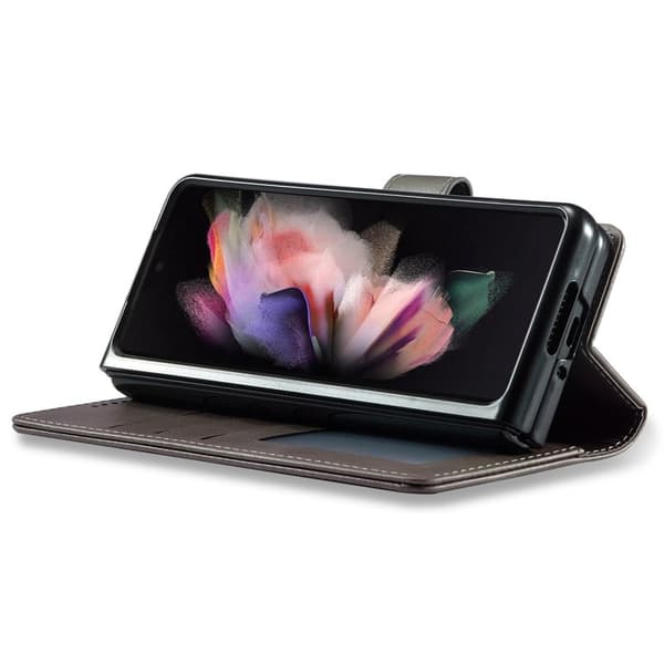LC.IMEEKE för Samsung Galaxy Z Fold4 5G Plånboksfodral Konstläder - Grå