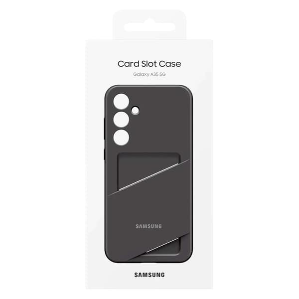 Telefontaske til Samsung Galaxy A35 Kortholder - Sort Svart