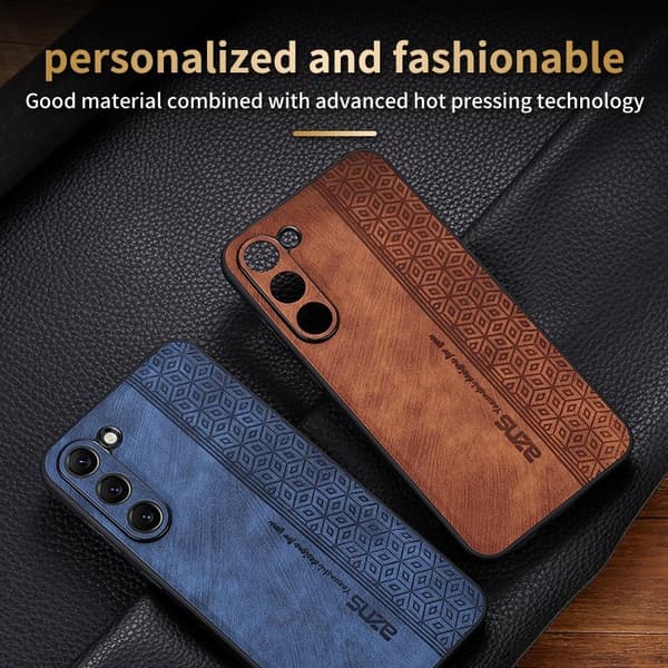 AZNS Samsung Galaxy S23+ Plånboksfodral Konstläder - Grön