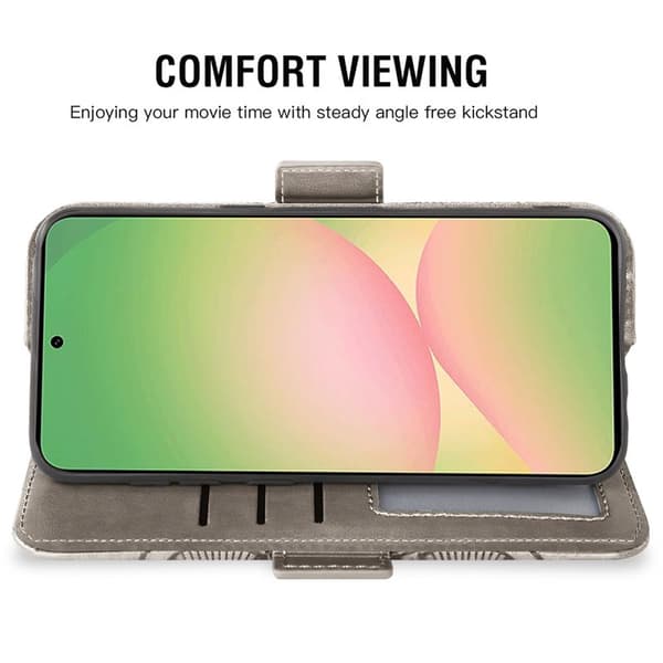 Plånboksfodral för Samsung Galaxy S26 Plus TPU + Konstläder - Grå