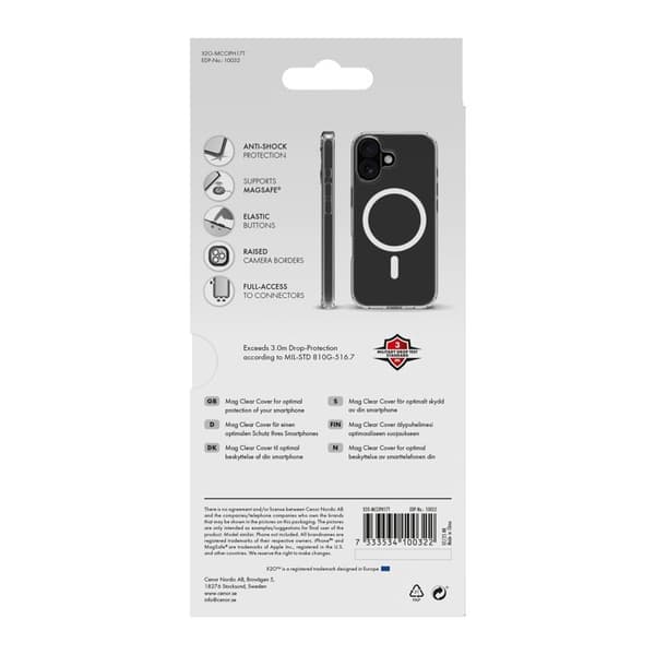 X2O Mag Clear Skal Apple iPhone 17 Klar