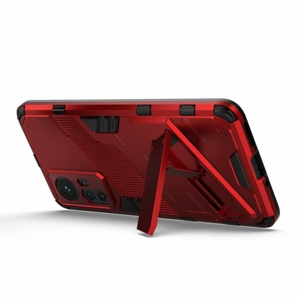 Kickstand Anti-Fall Skal Xiaomi 12 Pro - Punainen Röd