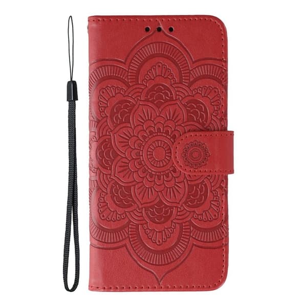 Oppo Find X9 Pro 5G Plånboksfodral Konstläder Handrem - Röd