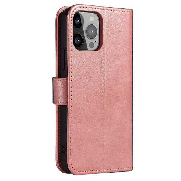 Magnet Elegant Kickstand Etui iPhone 13 Pro - Rosa Pink