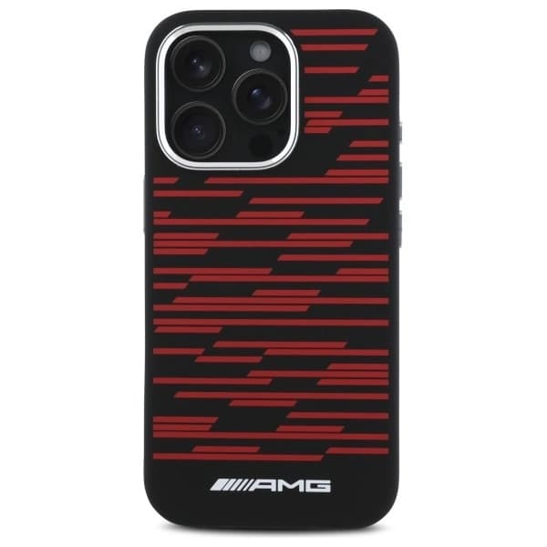 Mercedes Mobilskal till iPhone 16 Pro Max MagSafe AMG Silikon Graphics Black