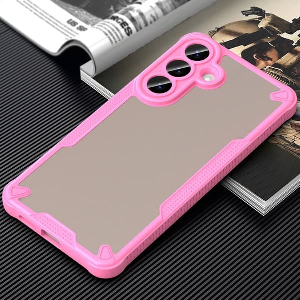 Mobilskal för Samsung Galaxy S26 Plus PC + TPU Semi-Transparent - Rosa