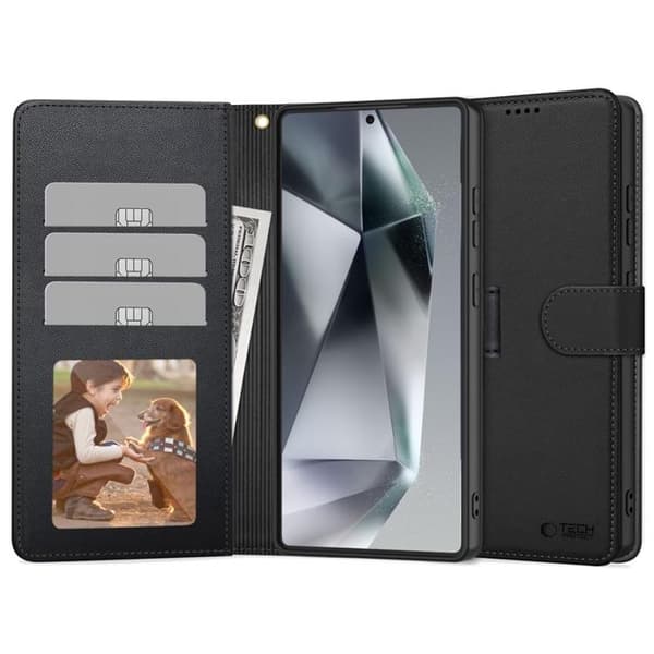 Tech-Protect Galaxy S25 Pung Etui - Sort Svart