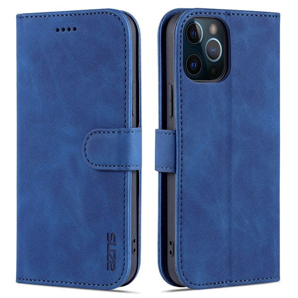 AZNS iPhone 13 mini Plånboksfodral i Konstläder - Blå