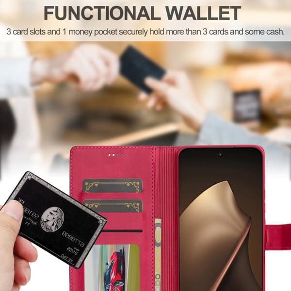 LC.IMEEKE Xiaomi 15T Plånboksfodral Konstläder - Rosa