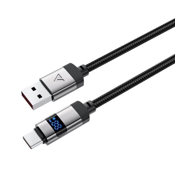 Acefast USB-A - USB-C 66W Kabel 1.2m Display 480Mb/s - Svart Svart