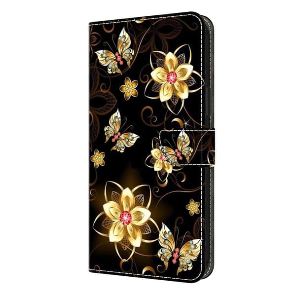 Samsung Galaxy S26 Plånboksfodral Mönstertryck Konstläder Flip Ställ - Svart
