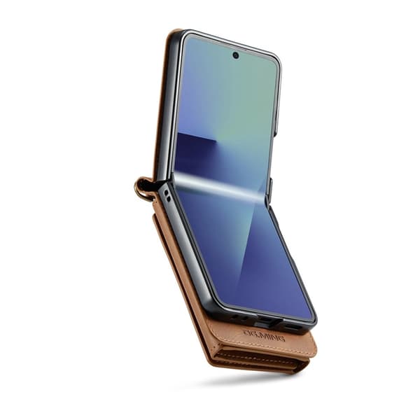 DG.MING Mobilskal till Galaxy Z Flip 7 RFID-Skydd M5 - Brun Brun