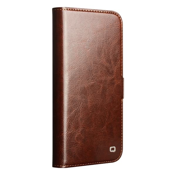 QIALINO iPhone 17 Pro Plånboksfodral Äkta Läder - Brun Brun