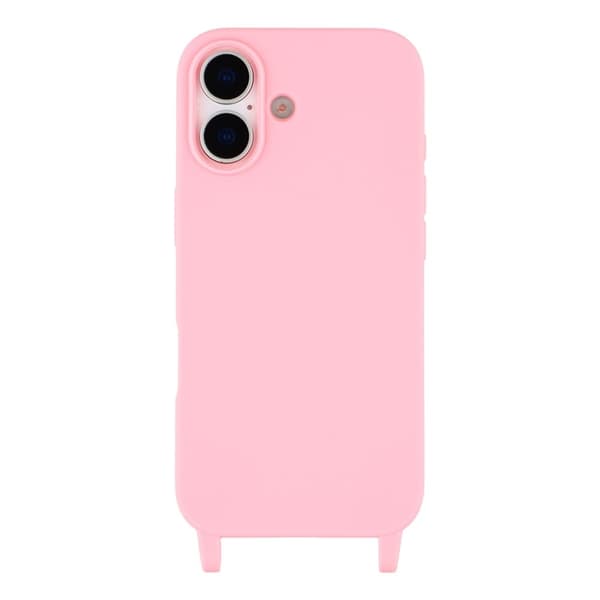 Mobilskal till iPhone 17 TPU med Hål för Rem - Rosa Rosa