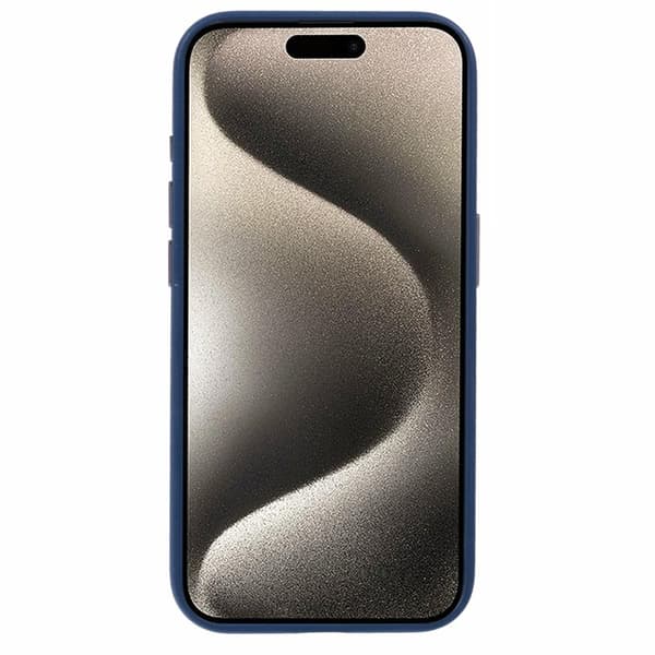 X-LEVEL Mobilskal till iPhone 15 Pro Slim PU Läder Hård PC Blå