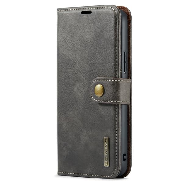 DG.MING Samsung Galaxy A54 5G Äkta Läder Plånboksfodral Ställ Magnetisk Grå