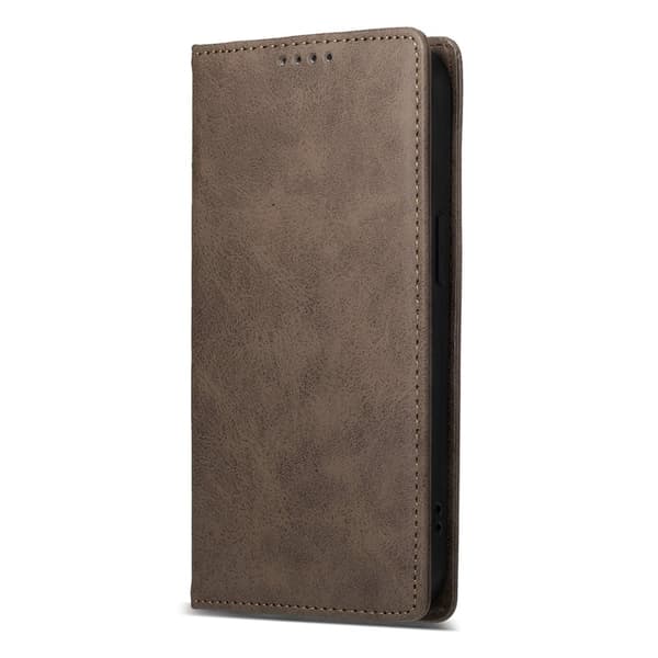 Samsung Galaxy S26+ Plånboksfodral RFID Skydd Konstläder - Brun