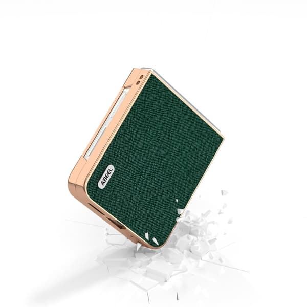 ABEEL Z Flip7 FE 5G Mobilskal Äkta Läder Grön