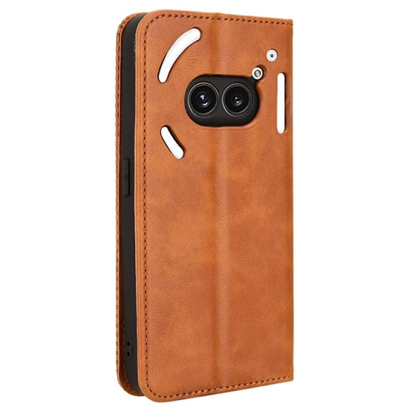 Nothing Phone (2a) Plus Plånboksfodral Retro Kickstand - Brun Brun