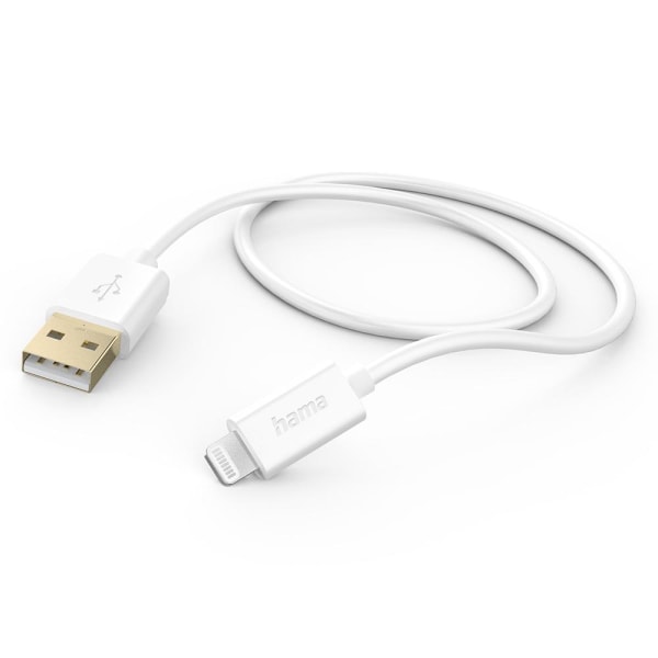 Hama USB-A till Lightning-kabel 1,5 m – vit