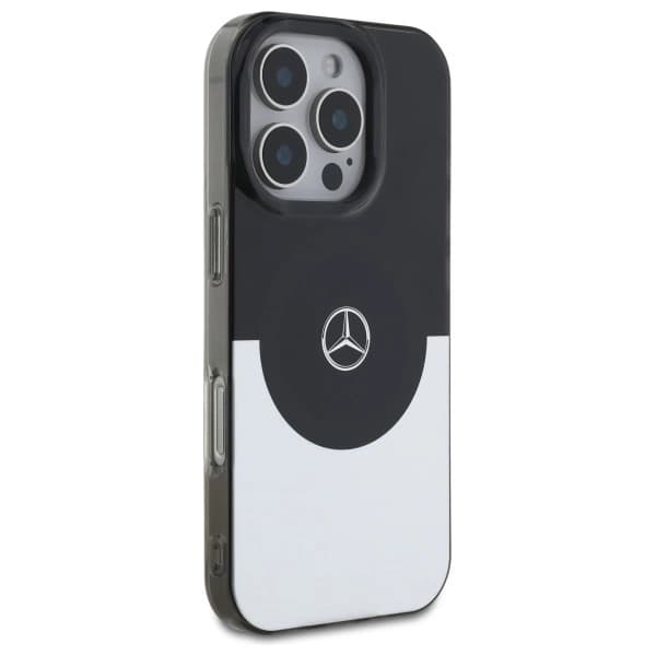 Mercedes telefontaske til iPhone 16 Pro MagSafe dobbeltlag BiColor - Sølv