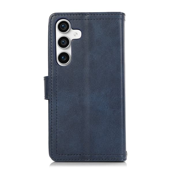 Samsung Galaxy S26 Plånboksfodral Äkta Läder Magnetiskt Skydd - Blå