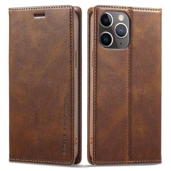LC.IMEEKE iPhone 11 Pro Plånboksfodral Konstläder - Brun