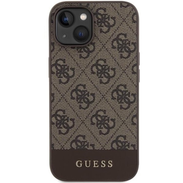 Guess iPhone 15/14/13 Mobiilikuori 4G Stripe Collection - Ruskea