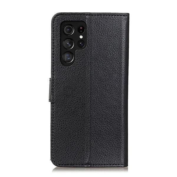 Galaxy S22 Ultra Plånboksfodral Premium - Svart Black